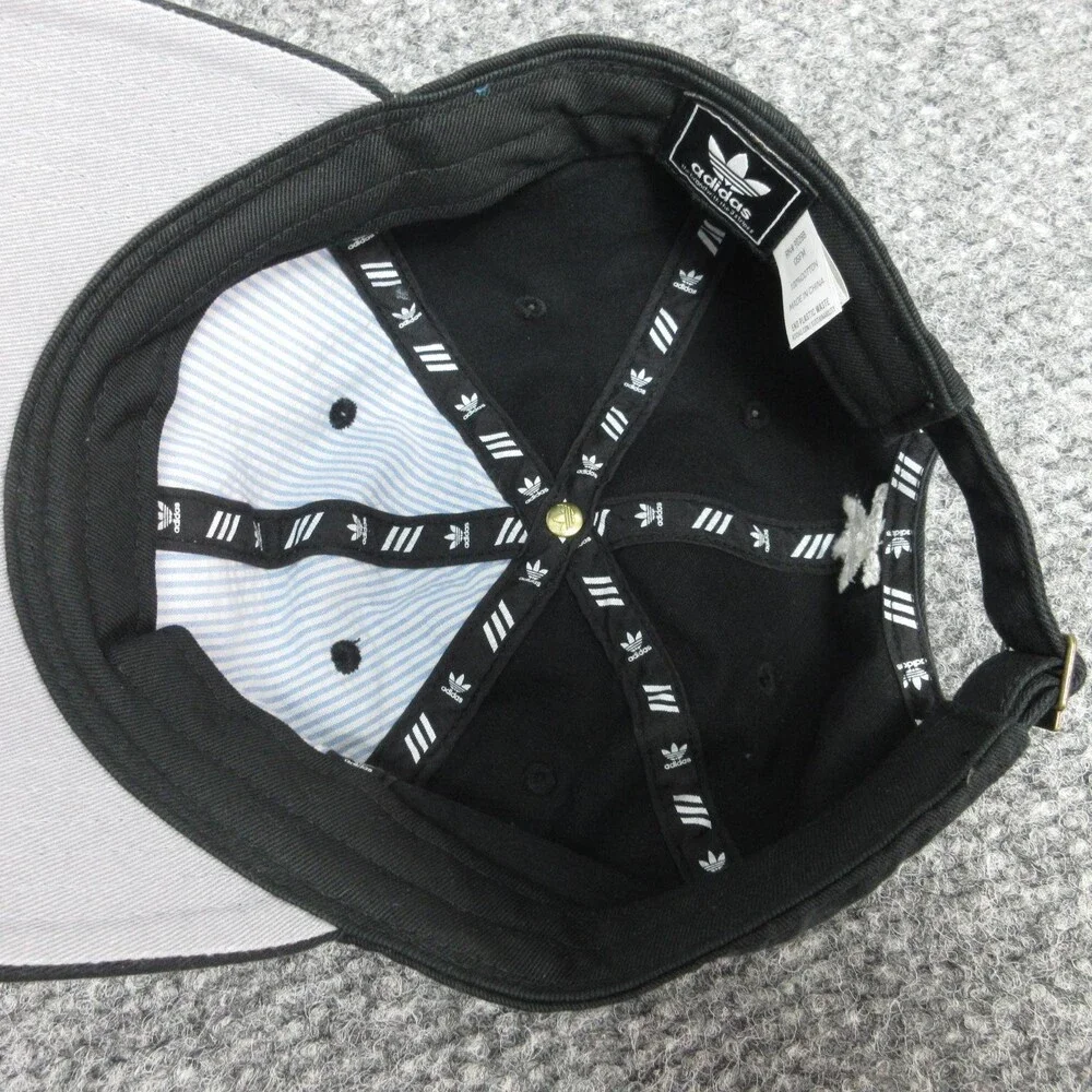 Adidas Originals Hat Cap Strap Back Black Trefoil Dad Cap One Size Mens Cotton